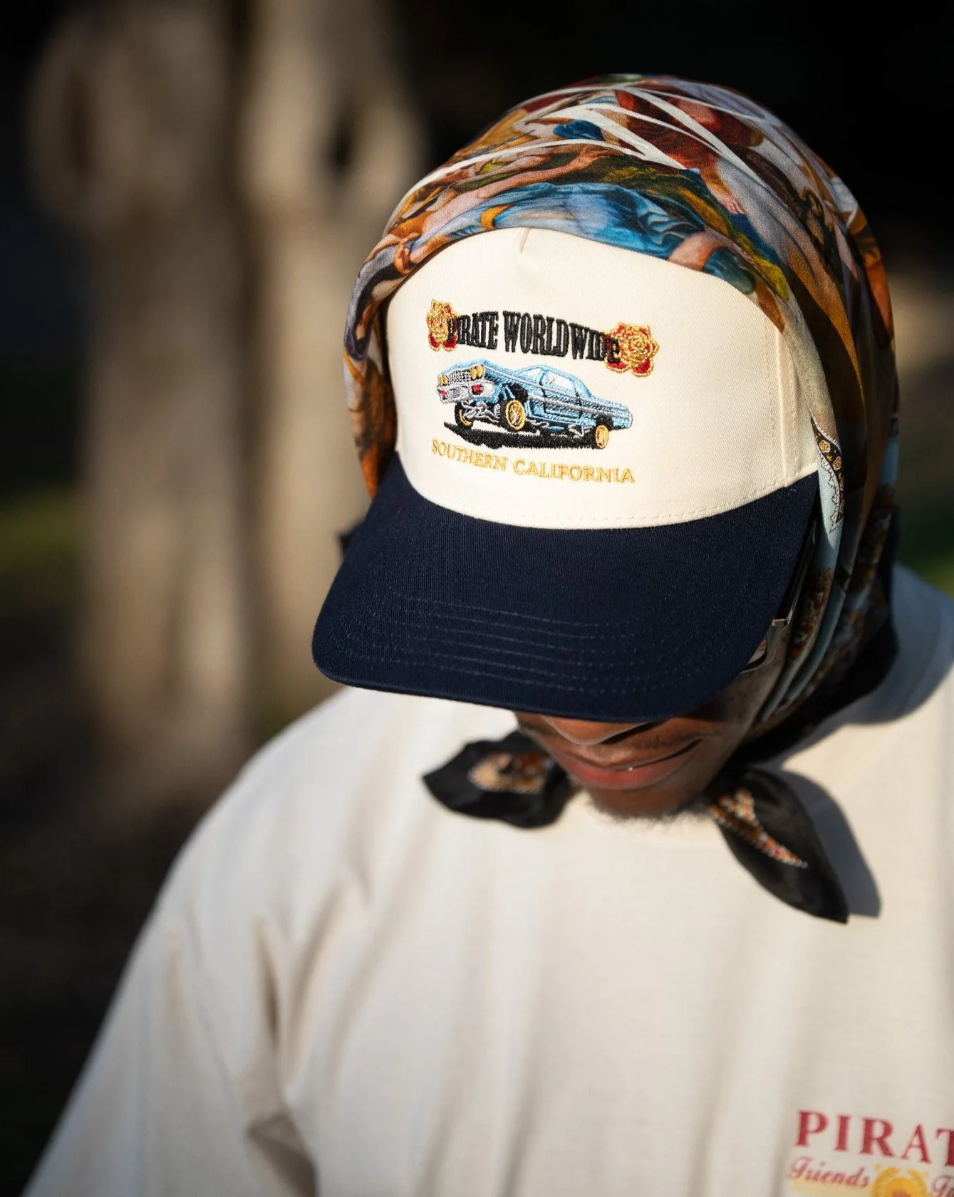 Pirate 63' Hat (Cream/Navy) - Image 4