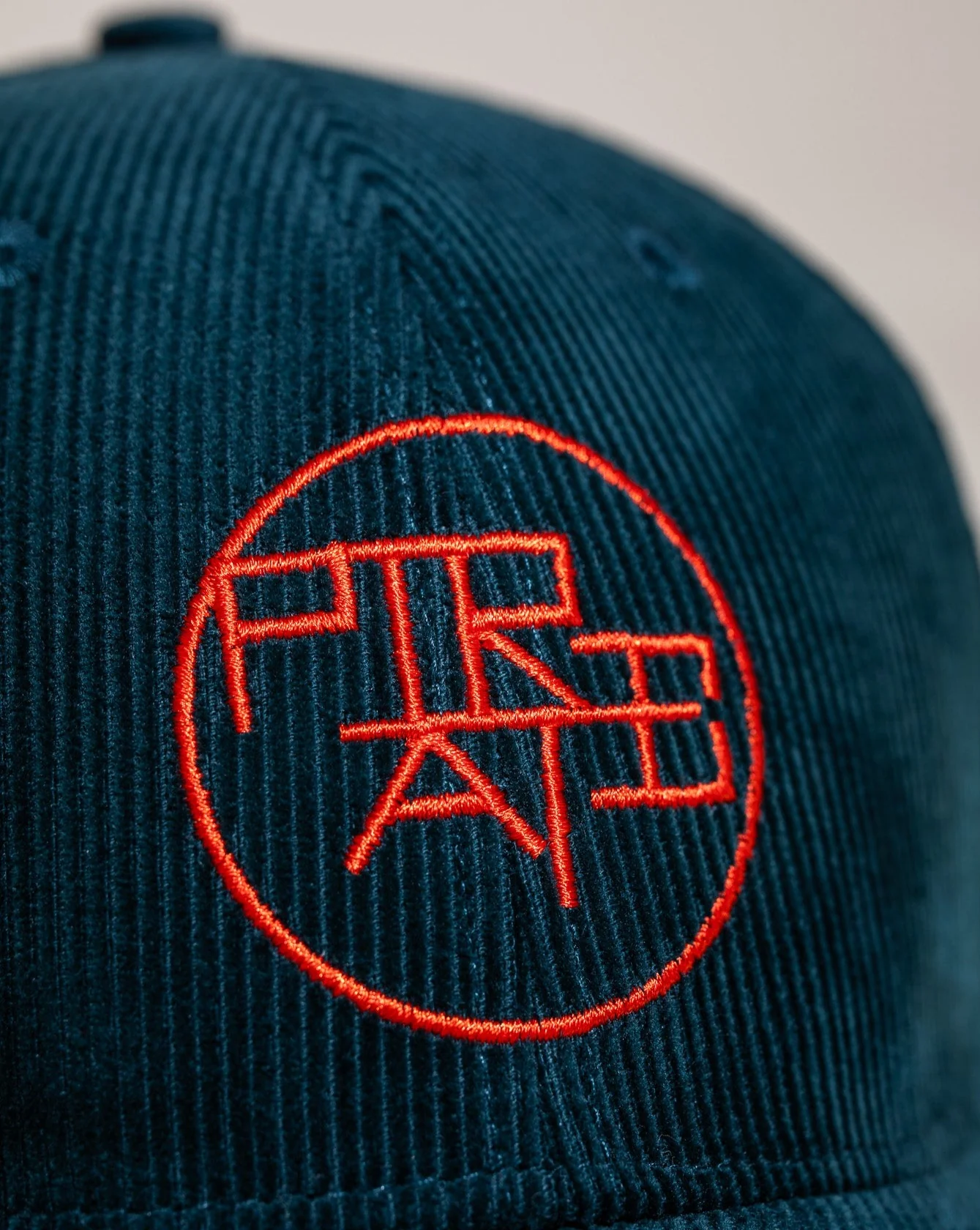 Pirate Circle Logo Corduroy Hat (Dark Green) - Image 6
