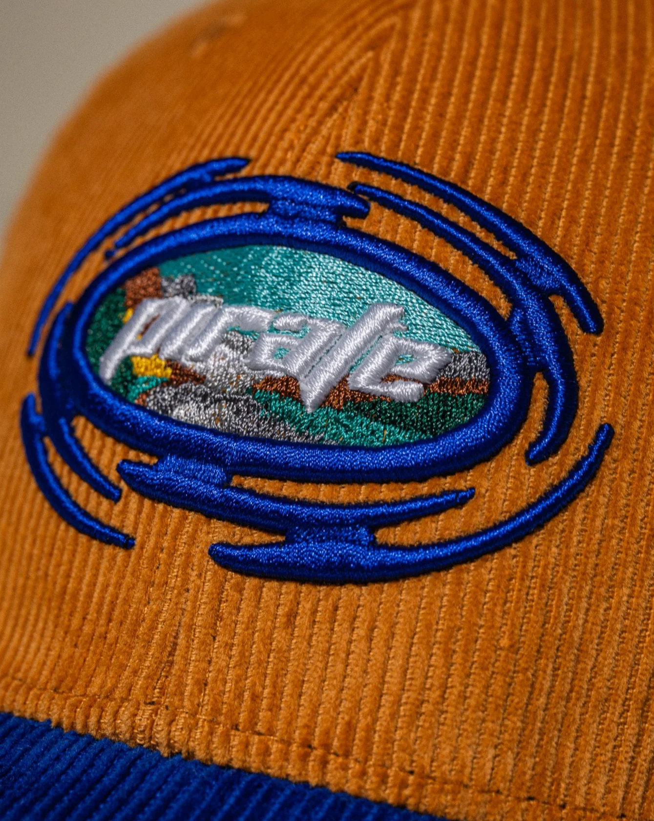 Pirate Cyclone Corduroy Hat (Blue/Vintage Gold) - Image 4