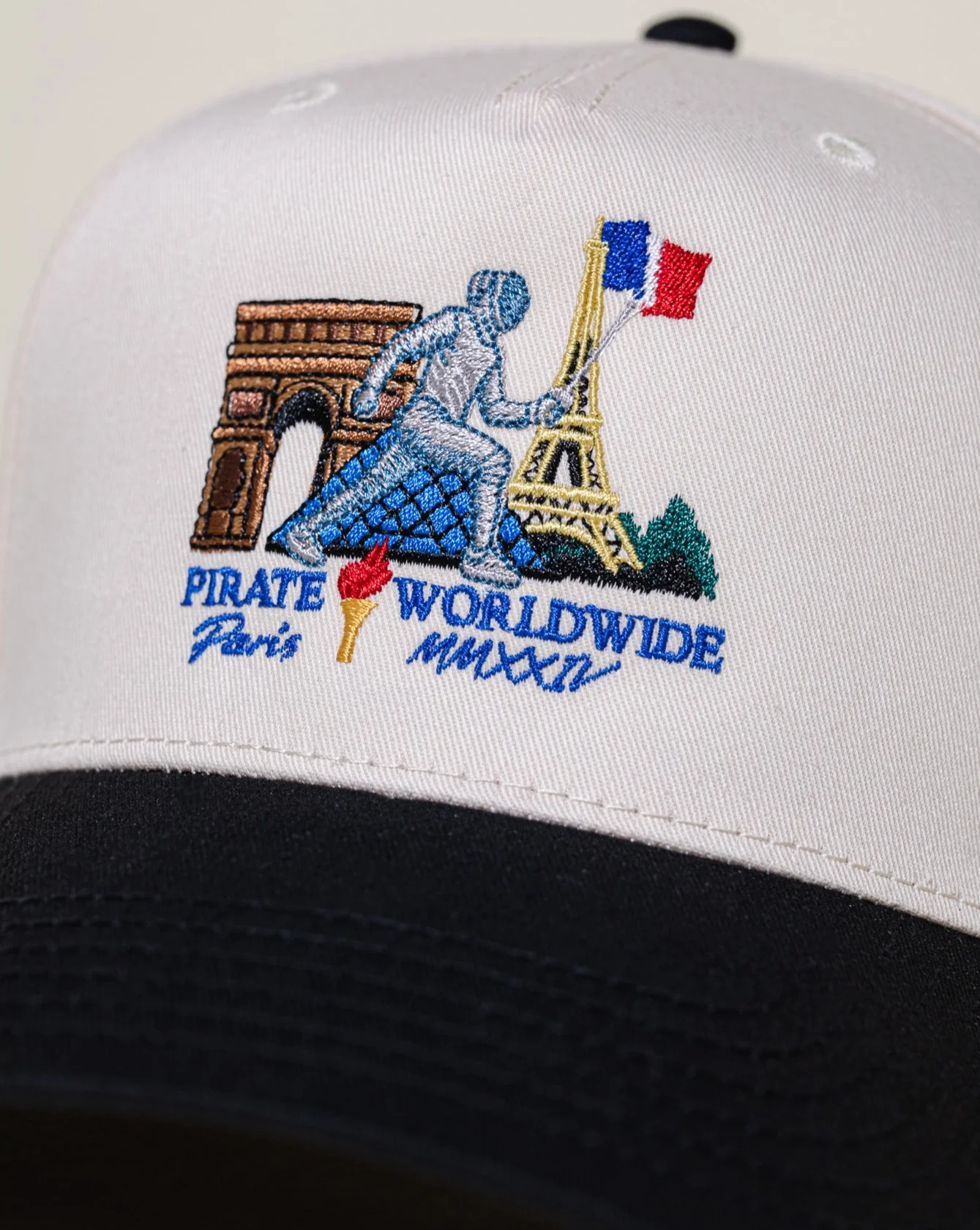 Pirate Paris Fencer Hat (Cream/Black) - Image 3