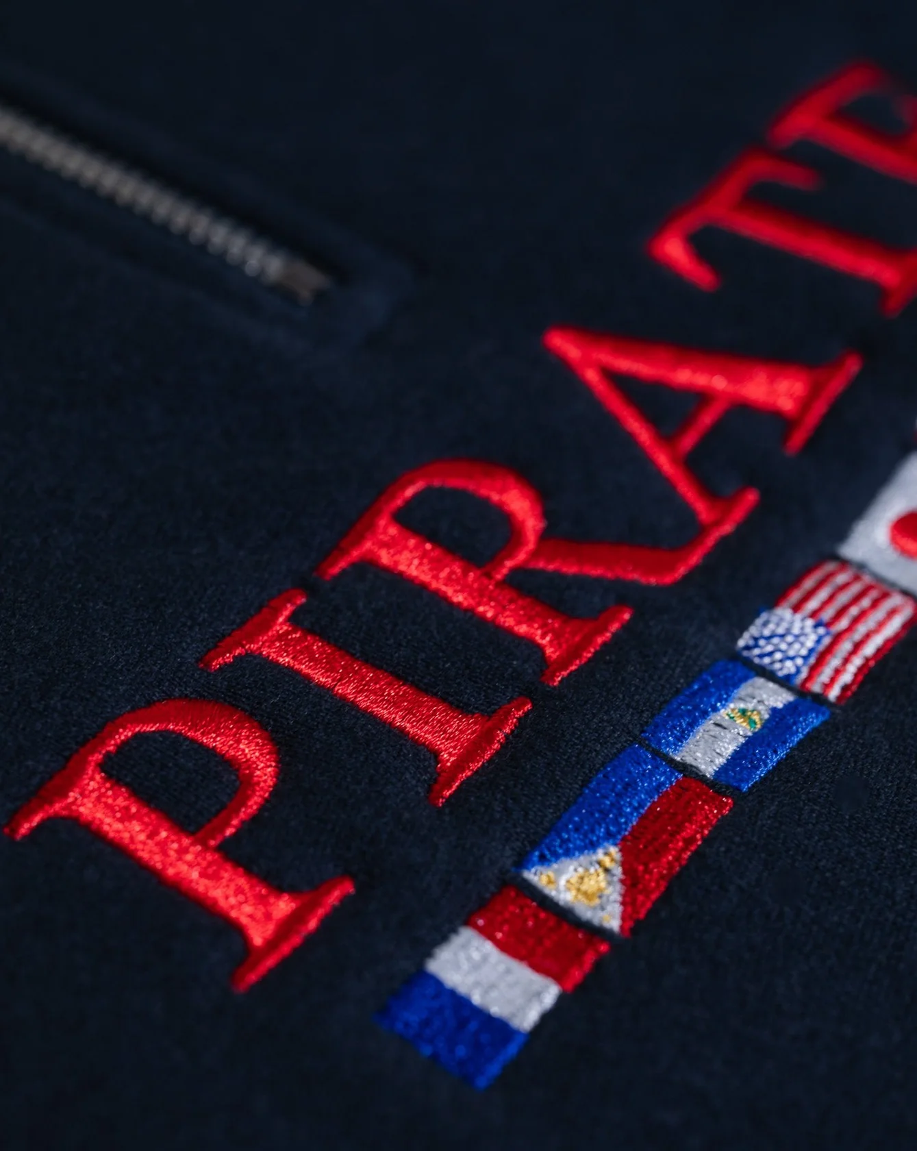 Pirate Worldwide Flags Quarter Zip (Navy) - Image 5